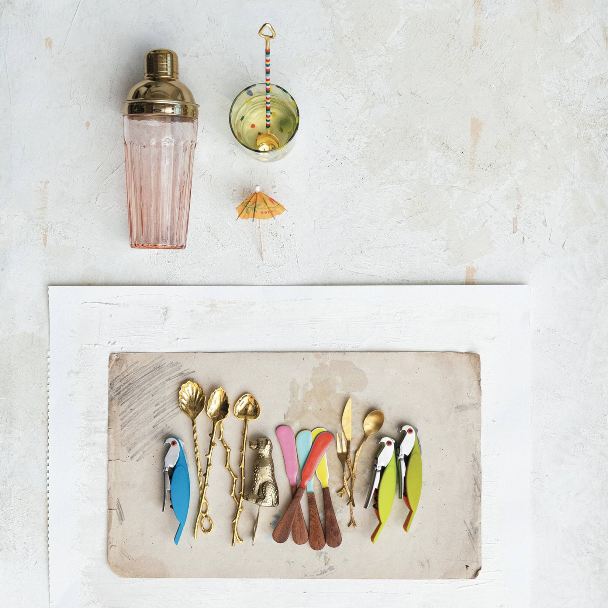 Hello Honey® 20oz. Pink & Gold Glass Cocktail Shaker